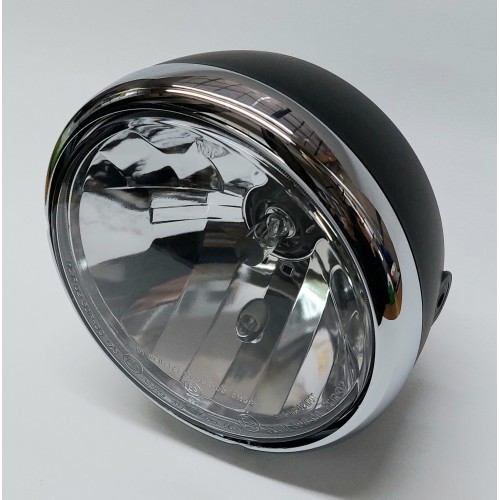 FARI ANTERIORI-Faro Anteriore Callotta Nera Completo Originale per Moto Guzzi Griso, 1100-1200- V7 Racer - Bellaggio