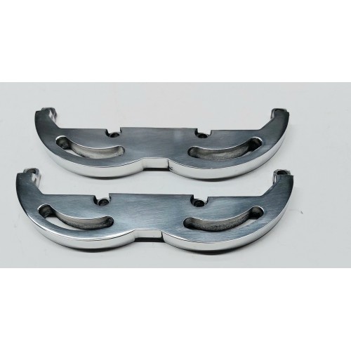 BORDI TESTATA - PARAGINOCCHIA-Coppia Bordi Testata Alluminio Lucido Per Moto Guzzi da 850, 940,1000,1100 Teste Quadre