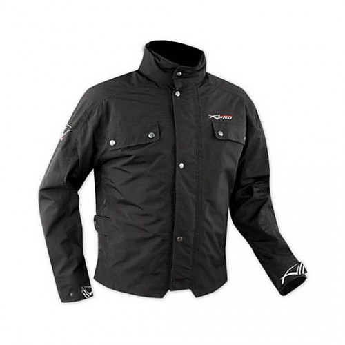 ABBIGLIAMENTO - CASCHI-ACCESSORI-Giacca Uomo Nera con Capuccio - Tessuto Impermeabile Cuciture Rinforzate