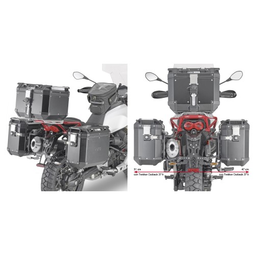 GIVI ACCESSORI-PORTAVALIGIE LATERALE MOTO GUZZI V85 TT PER OUTBACK