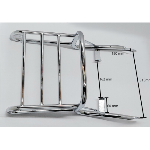 PORTAPACCHI - SCHIENALI - TELAIETTI-Portapacchi Cromato Moto Guzzi 350-400 GTS