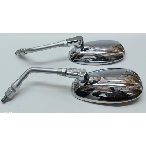 SPECCHI-Coppia Specchi Cromati D 10m Montati Su Varie Marche e Modelli Di Moto Guzzi Usati - AP063-1