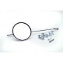 SPECCHI-Specchio Tondo Cromato DX/SX Calotta Regolabile mm120 Asta DxH mm8x370 c/Fascetta Moto Guzzi Vari Modelli Epoca anni ...