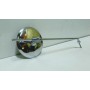SPECCHI-Specchio Tondo Cromato DX/SX Calotta Regolabile mm120 Asta DxH mm8x370 c/Fascetta Moto Guzzi Vari Modelli Epoca anni ...