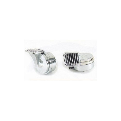 CLAXON - TROMBE-Trombe 12 V Acciaio Cromate universali per Moto Guzzi 350 1100