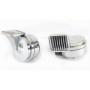 CLAXON - TROMBE-Trombe 12 V Acciaio Cromate universali per Moto Guzzi 350 1100