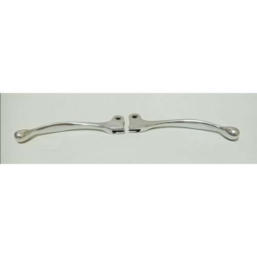 POMPE-PINZE FRENO-LEVE-Coppia Leve Comando Freno/Frizione Lisce con Attacco Leveraggio Spessore mm. 6 per Moto Guzzi NuovoFal...