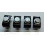 PARABREZZA-Kit 4 Piastrine per attacchi parabrezza per Moto Guzzi Custom, 850 T3 -T4, California 1000 II