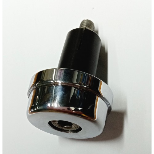 MASSE ANTIVIBRANTI-Massa Antivibrante Cromata Terminale manubrio completa di bullone e tassello PVC D.18mm per Moto Guzzi Cal...