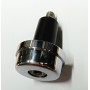 MASSE ANTIVIBRANTI-Massa Antivibrante Cromata Terminale manubrio completa di bullone e tassello PVC D.18mm per Moto Guzzi Cal...