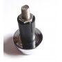 MASSE ANTIVIBRANTI-Massa Antivibrante Cromata Terminale manubrio completa di bullone e tassello PVC D.18mm per Moto Guzzi Cal...