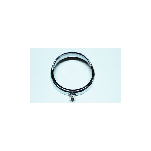 FARI ANTERIORI-Cornice Faro Anteriore Cromata Con Frontino " Aprilia " D.130 per Moto Guzzi Stornello 125 160 4 Marce e Vari ...