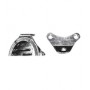 CLAXON - TROMBE-Claxon Cromato con Staffa Piegata 6 Volt per Moto Guzzi Guzzino-Cardellino e Ciclomotori Varie Modelli Senza ...
