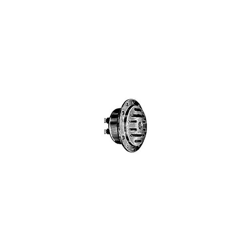 CLAXON - TROMBE-Claxon Cromato con Staffa Piatta 6 Volt per Moto Guzzi Guzzino-Cardellino e Ciclomotori Varie Modelli Senza B...