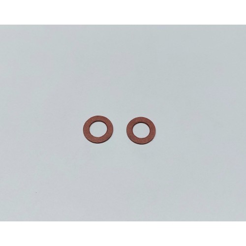 GUARNIZIONI-Kit 2 Guarnizioni Fibra Fissaggio Tubazione Olio per Moto Guzzi Galletto - BO202-6 38033