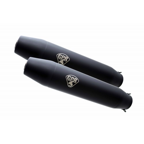 Silenziatori GPR-Scarico GPR compatibile con Moto Guzzi 1000 GT 1987-1993 - Deeptone Black Cafè Racer