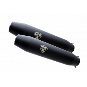 Silenziatori GPR-Scarico GPR compatibile con Moto Guzzi V 50 1977-1987 - Deeptone Black Cafè Racer