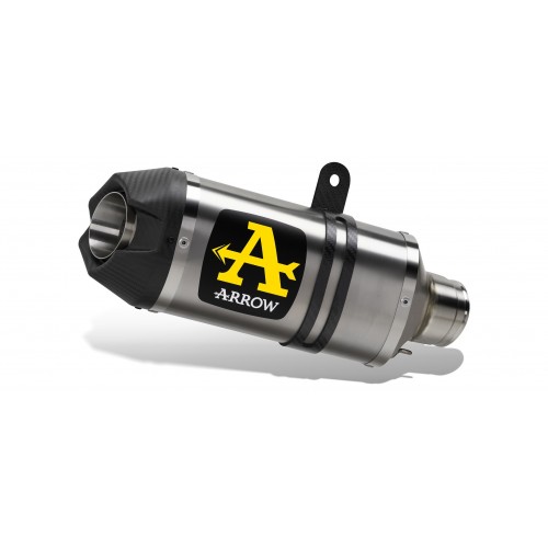 Terminale Indy-Race in titanio con fondello carby per Moto Guzzi V100 Mandello 2023 - 2024