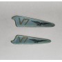 BORDI TESTATA - PARAGINOCCHIA-Coppia Adesivi Destro-Sinistro per Paraginocchia per Moto Guzzi V7III 750-850