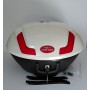 BORSE-BAULLETTI-VALIGE-Bauletto Bianco Madreperla Diamante LT 48 Completo Piastra per Moto Guzzi -BB056
