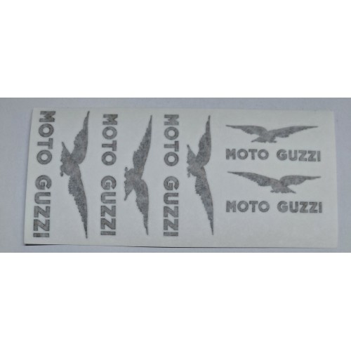 DECALCOMANIE - ADESIVI-Kit Adesivi Nero Oro per Moto Guzzi Vecchio Falcone 500 - Airone 250