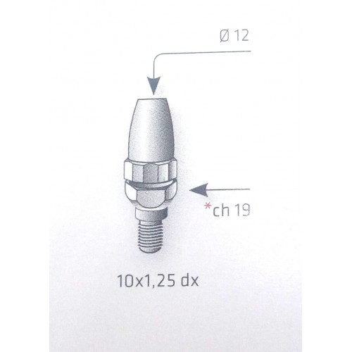 SPECCHI-Supporto Cromato Specchio Asta da 12mm, per Moto Guzzi Nevata 750  California 1100