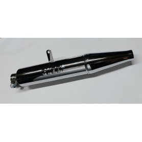 Home-Silenziatore a Cono Cromato Sinistro Originale Completo di Fascetta di Serraggio per Moto Guzzi GTS 500
