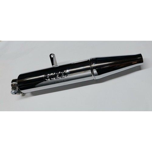 Home-Silenziatore a Cono Cromato Sinistro Originale Completo di Fascetta di Serraggio per Moto Guzzi GTS 500