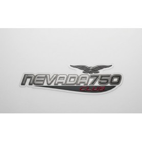 DECALCOMANIE - ADESIVI-Adesivo DX Grigio-Bianco Copriaccumulatore per Moto Guzzi Nevada 750 Club 2002-2003