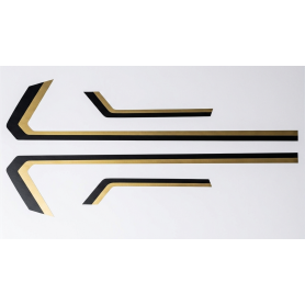 DECALCOMANIE - ADESIVI-Serie decalcomanie nero-oro per Moto Guzzi V50III, V65SP