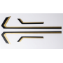 DECALCOMANIE - ADESIVI-Serie decalcomanie nero-oro per Moto Guzzi V50III, V65SP