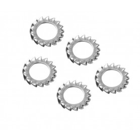 BULLONERIA-Distanzia-Rondelle-Anelli Seeger-Fascette.-Kit 5 Rondelle Zigrinate MM 8 Montaggi Vari per Moto Guzzi Vari Modelli