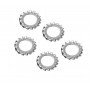 BULLONERIA-Distanzia-Rondelle-Anelli Seeger-Fascette.-Kit 5 Rondelle Zigrinate MM 8 Montaggi Vari per Moto Guzzi Vari Modelli