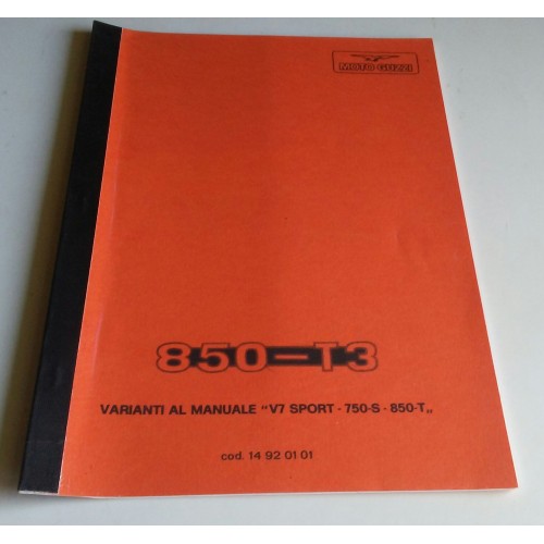 CATALOGHI RICAMBI-MANUALE OFFICINA-Manuale d'officina x 850 T3