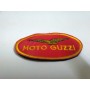 ABBIGLIAMENTO - CASCHI-ACCESSORI-Etichetta in Stoffa Rossa a Strappo per "Moto Guzzi" cm 7x4