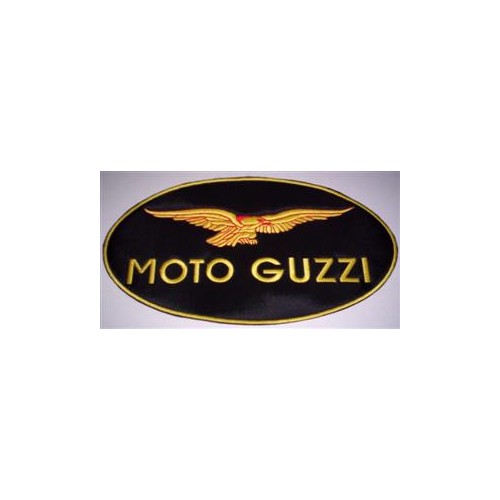 ABBIGLIAMENTO - CASCHI-ACCESSORI-Etichetta in Stoffa Nera grande Guzzi cm 25 X15
