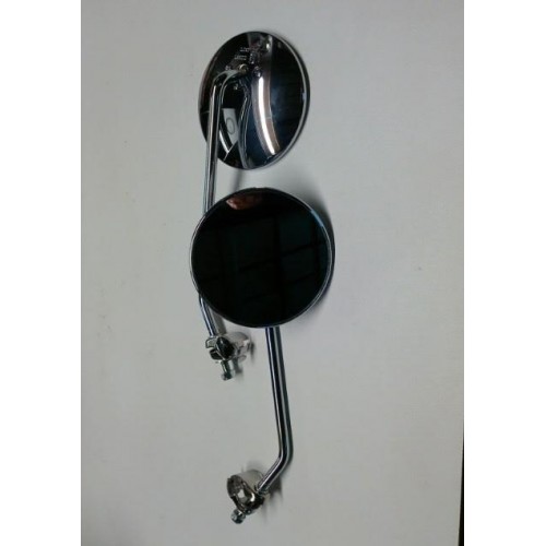 SPECCHI-Specchio SX Cromato Con Fascetta Al Manubrio per Moto Guzzi Vari Modelli ,Ciclomotore e Moto Storiche - AP051