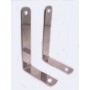 FARI ANTERIORI-Coppia Staffe Cromate Universale Cm 14X9 per montaggio Fari Supplementari Guzzi 350 1100