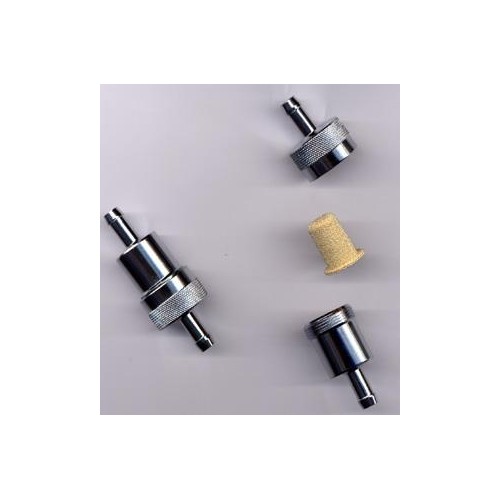 FILTRI, ARIA, OLIO, Scatole Filtri e Coperchi-Filtro Benzina Cromato Smontabile D. mm. 8 per Moto Guzzi Tutti i Modelli