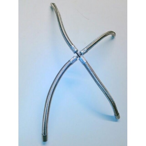 TUBAZIONE-OLIO-BENZINA-Bulloni Cavi Forati-Tubazione benzina treccia acciaio inox per tutte le Moto Guzzi da 350 a 1100