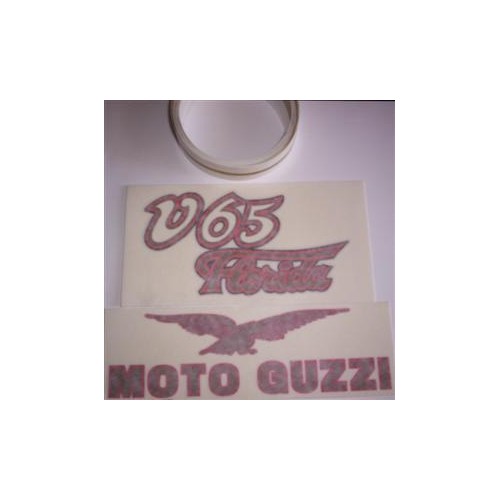DECALCOMANIE - ADESIVI-Serie decalcomanie per Moto Guzzi V65 Florida colore nera o bianca