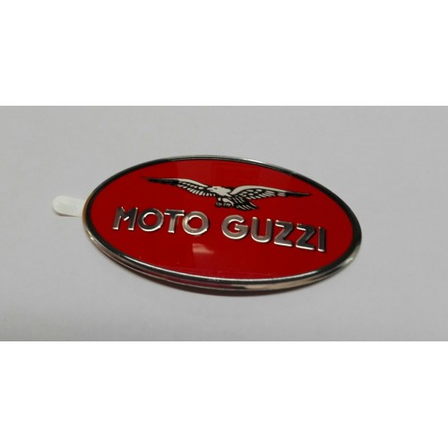 DECALCOMANIE - ADESIVI-Adesivo Metallo Rosso Argento SX Serbatoio per Moto Guzzi Breva 750 IE