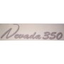 DECALCOMANIE - ADESIVI-Decalcomania copriaccumulatore oro-nero per Moto Guzzi Nevada 350