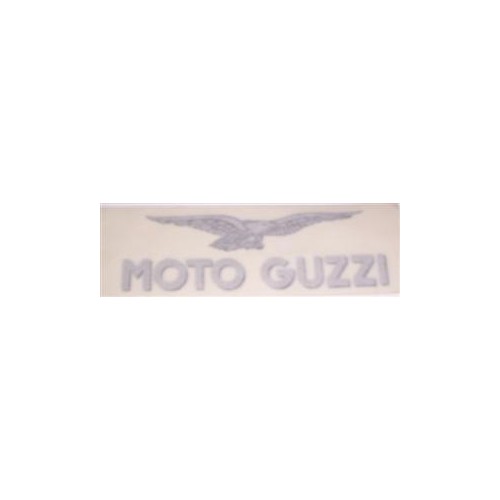 DECALCOMANIE - ADESIVI-Adesivo Argento-Nero dx Moto Guzzi cm 8,5x mm27