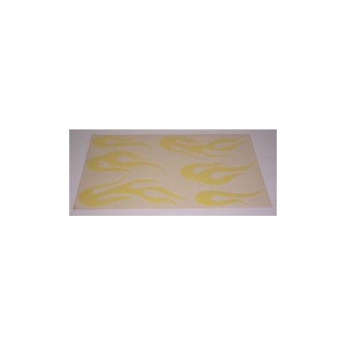 DECALCOMANIE - ADESIVI-Kit adesivi "Fiamme" universali colore giallo
