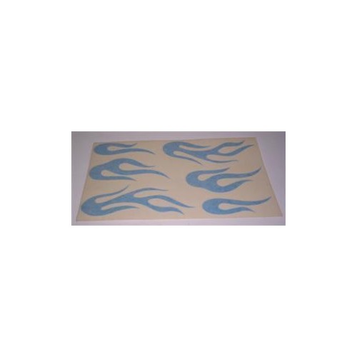 DECALCOMANIE - ADESIVI-Kit adesivi "Fiamme" universali colore azzurro