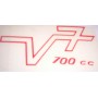 DECALCOMANIE - ADESIVI-Adesivo Rosso Fianchetto V7 per Moto Guzzi V7 700cc