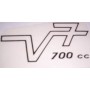 DECALCOMANIE - ADESIVI-Adesivo Nero Fianchetto V7 per Moto Guzzi V7 700cc