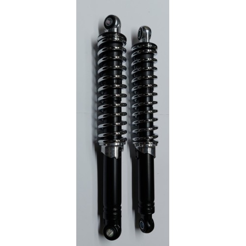 AMMORTIZZATORI e Ricambi-Coppia ammortizzatori meccanici c/molla cromata regolabile 320mm per Moto Guzzi Stornello 125 4M, 12...