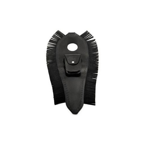 COPRISERBATOI-Copri serbatoio con frange in cuoio colore nero per Moto Guzzi California 1100 EV, Special, Jackal